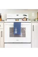 Sock Religious Dish Towel - Marian Monogram, Navy