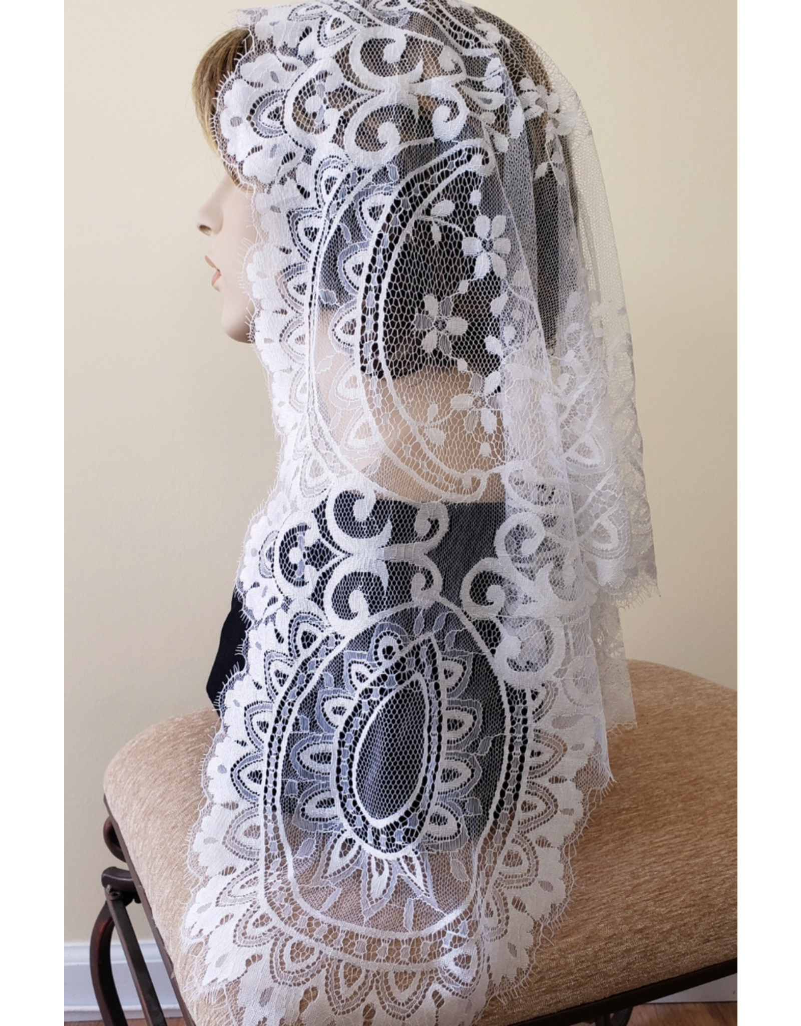 Veils by Lily Veil - Ave Maria Italian Devotional, White