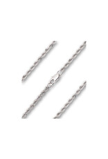 Bliss Chain - Rhodium, French Rope