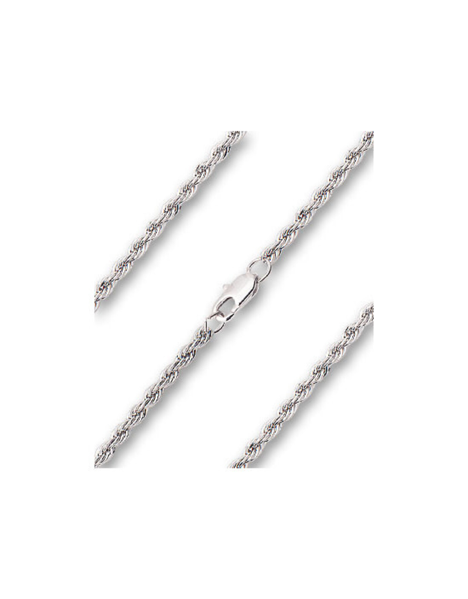 Bliss Chain - Rhodium, French Rope