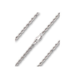 Bliss Chain - Rhodium, French Rope