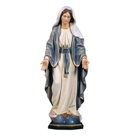 Ulpe Our Lady of Miracles (Grace) Statue - 14" (Hand-Carved Wood, Colored)
