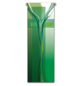 Slabbinck Banner - Green with Cross Motif