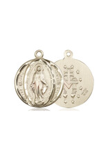 Bliss Miraculous Medal - 14kt Gold Filled, Round (Large 7/8 x 3/4")