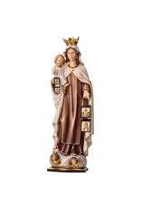 Ulpe Statue - Our Lady of Mount Carmel with Crown, Wood-Carved (19")