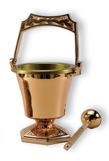 Regal Holy Water Pot with Sprinkler, High Polish Finish