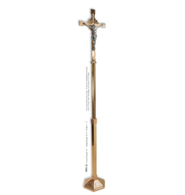 Regal Processional Crucifix 84"Ht, High Polish Finish