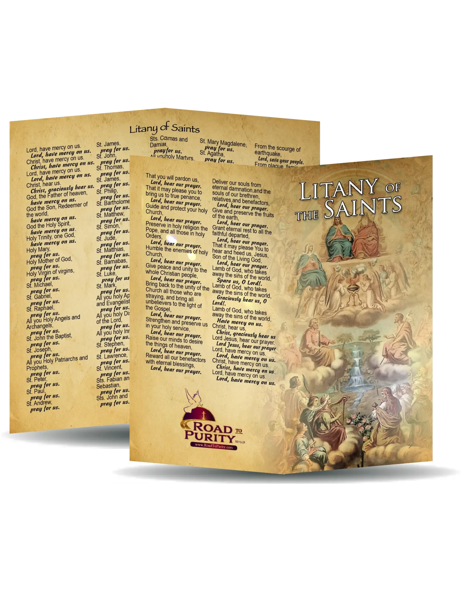 Road to Purity Litany of the Saints Card (6x3 Folded)