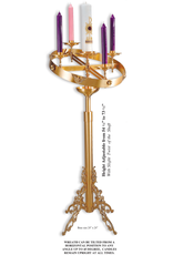 Regal Floor Advent Wreath with Tilting, Adjustable Head, Combination Finish