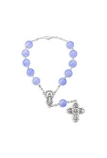 Hirten Auto Rosary - 5-Way Our Lady of the Highway - Light Blue (Lavender)