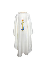 Harbro Chasuble, White with Baptism Symbol