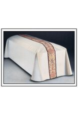 Harbro Funeral Pall, Off-White with Tapestry Trim