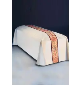 Harbro Funeral Pall, Off-White with Tapestry Trim and Added Banding