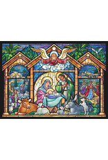 Vermont Christmas Company Boxed Christmas Cards - Stained Glass Nativity (15)