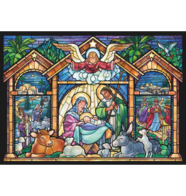 Vermont Christmas Company Boxed Christmas Cards - Stained Glass Nativity (15)