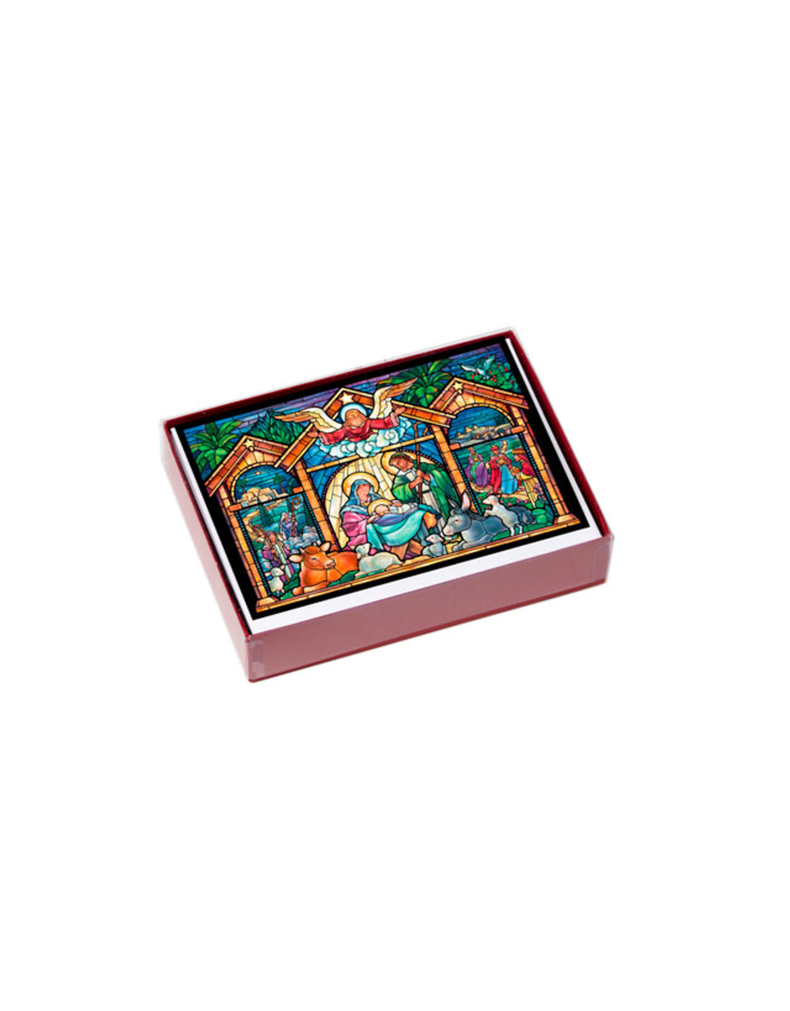 Vermont Christmas Company Boxed Christmas Cards - Stained Glass Nativity (15)