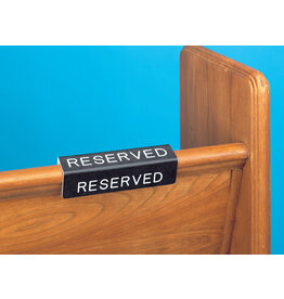 Flynn Pew Reserve Sign, Fitted Curved