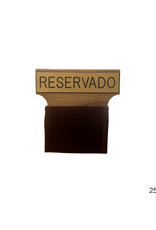 Flynn Flexible Maroon Velvet Pew Reserved Sign