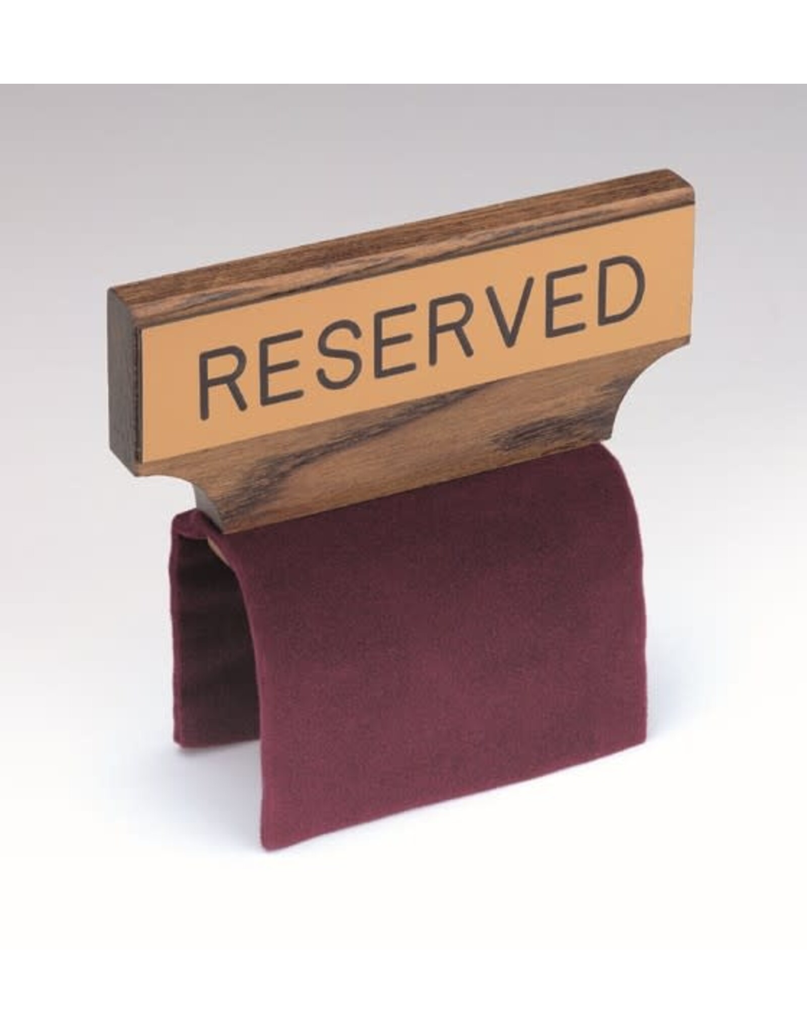 Flynn Flexible Maroon Velvet Pew Reserved Sign