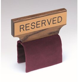 Flynn Flexible Maroon Velvet Pew Reserved Sign