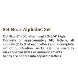 Flynn Hymn Board Letters Set No. 5 (Approximately 140 Letters)