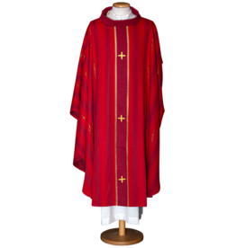 Gamma Chasuble, Red (62% Viscose, 38% Polyester)