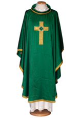 Gamma Chasuble, Green (64% Acetate, 36% Viscose)