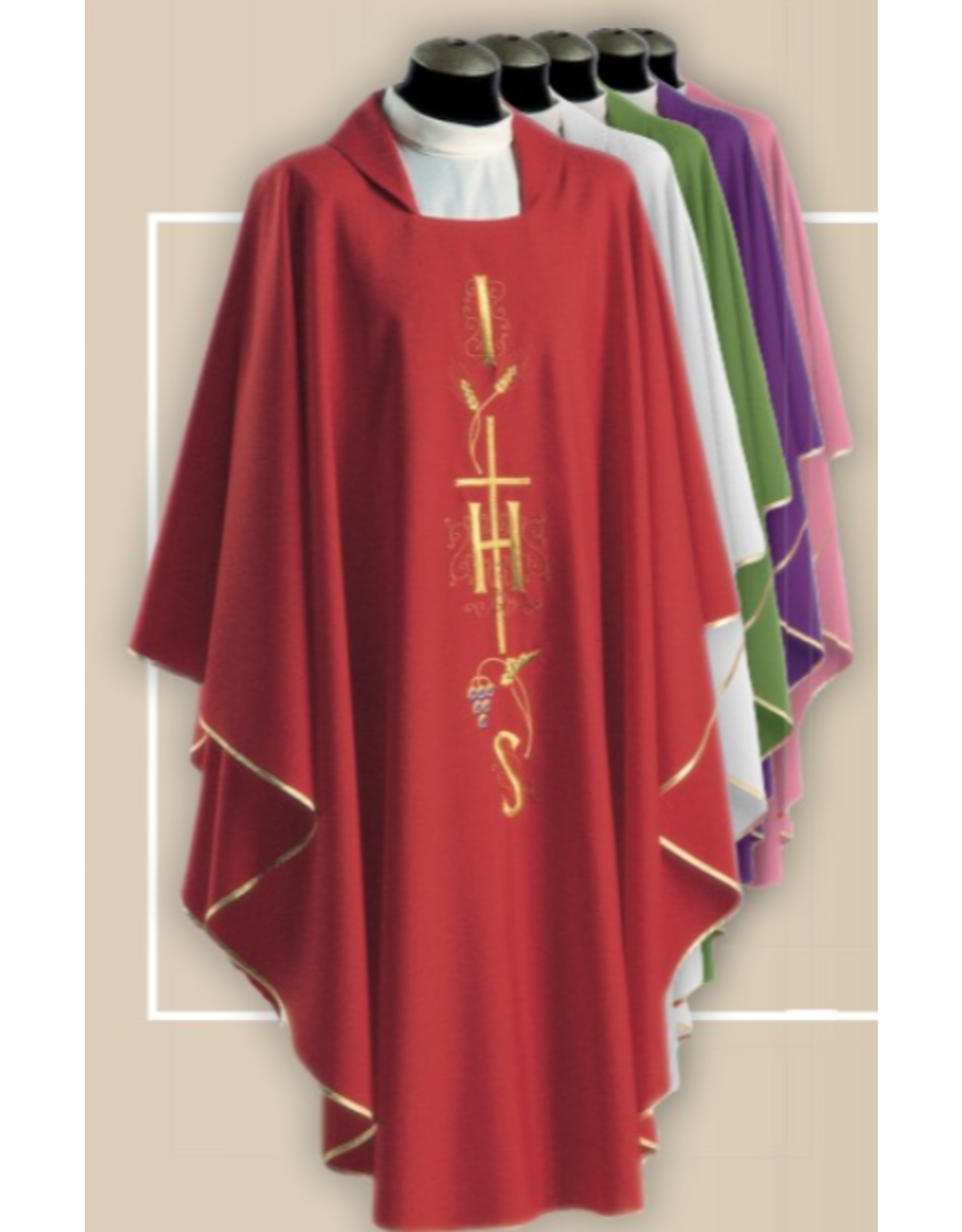 Solivari Chasuble 358 Misto Lana Fabric, IHS -