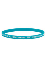 Threads of Faith Silicone Bracelet - Scripture Verses - 4pc