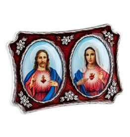 Hirten Sacred & Immaculate Hearts Standing Plaque