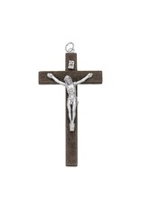 Hirten Wood Crucifix with Silver Corpus (3.5")
