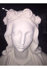 Orlandi St. Agnes Outdoor Statue - Fiberglass, Antique White Finish (60")