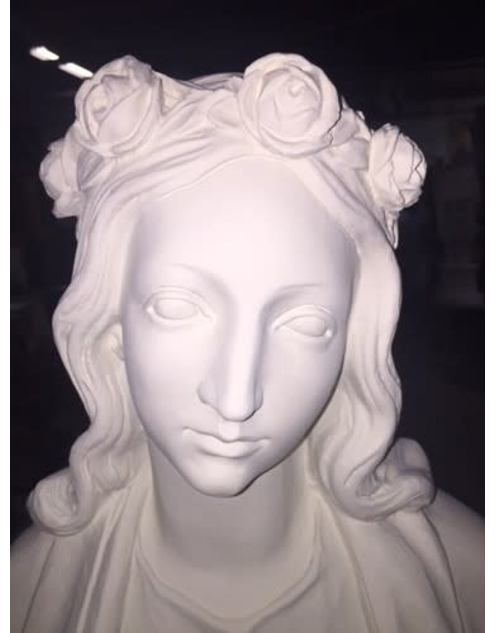 Orlandi St. Agnes Outdoor Statue - Fiberglass, Antique White Finish (60")