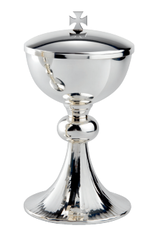 Molina Ciborium 8-1/2" Height, Brass Silver-Plated