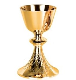 Molina Chalice & Paten, Classic Lines, Gold Plated