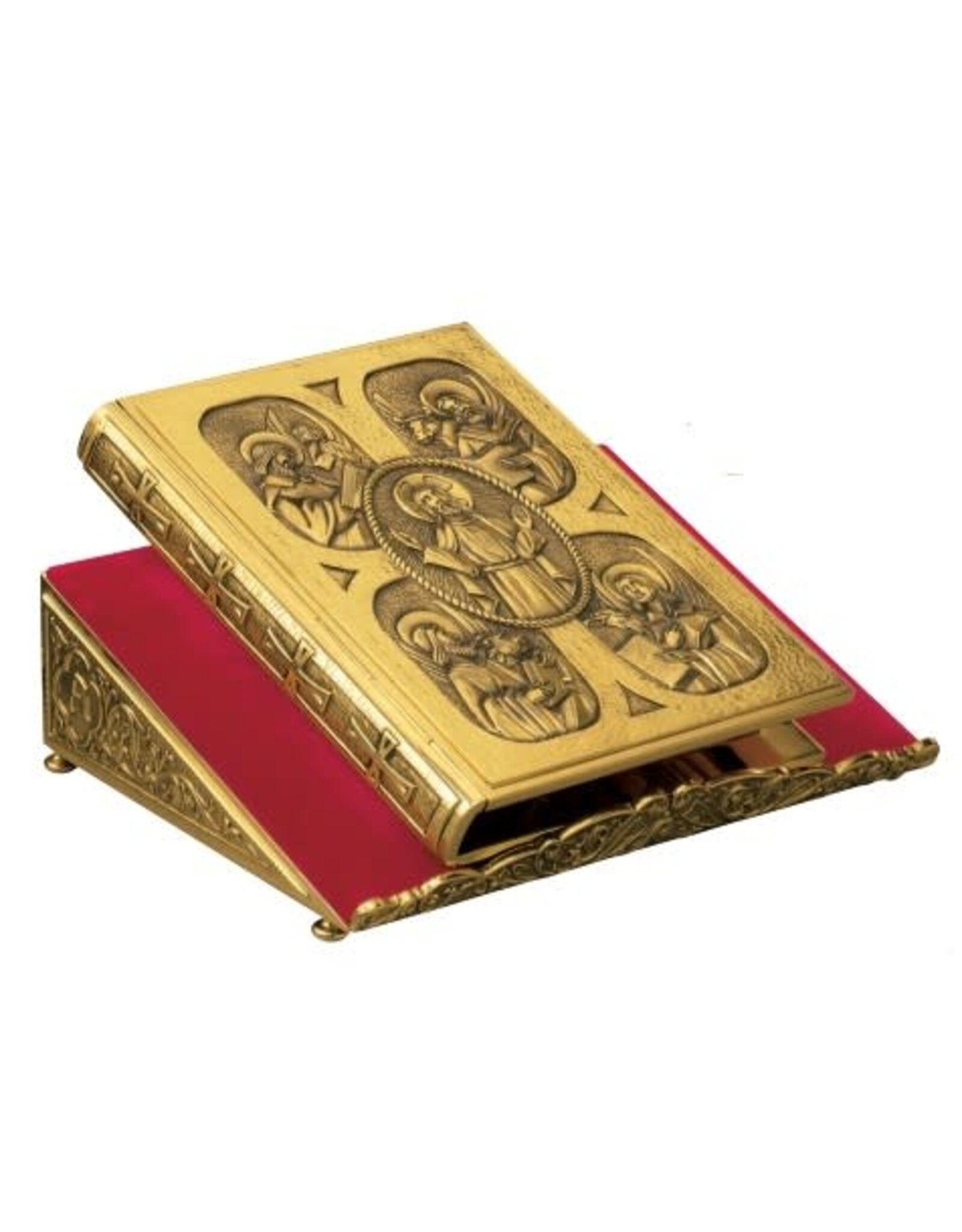 Molina Missal Stand, Satin Finish with Lightly Oxidized Backgrounds