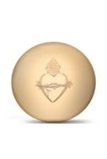 Molina Paten, Engraved Sacred Heart, Brass Gold Plated
