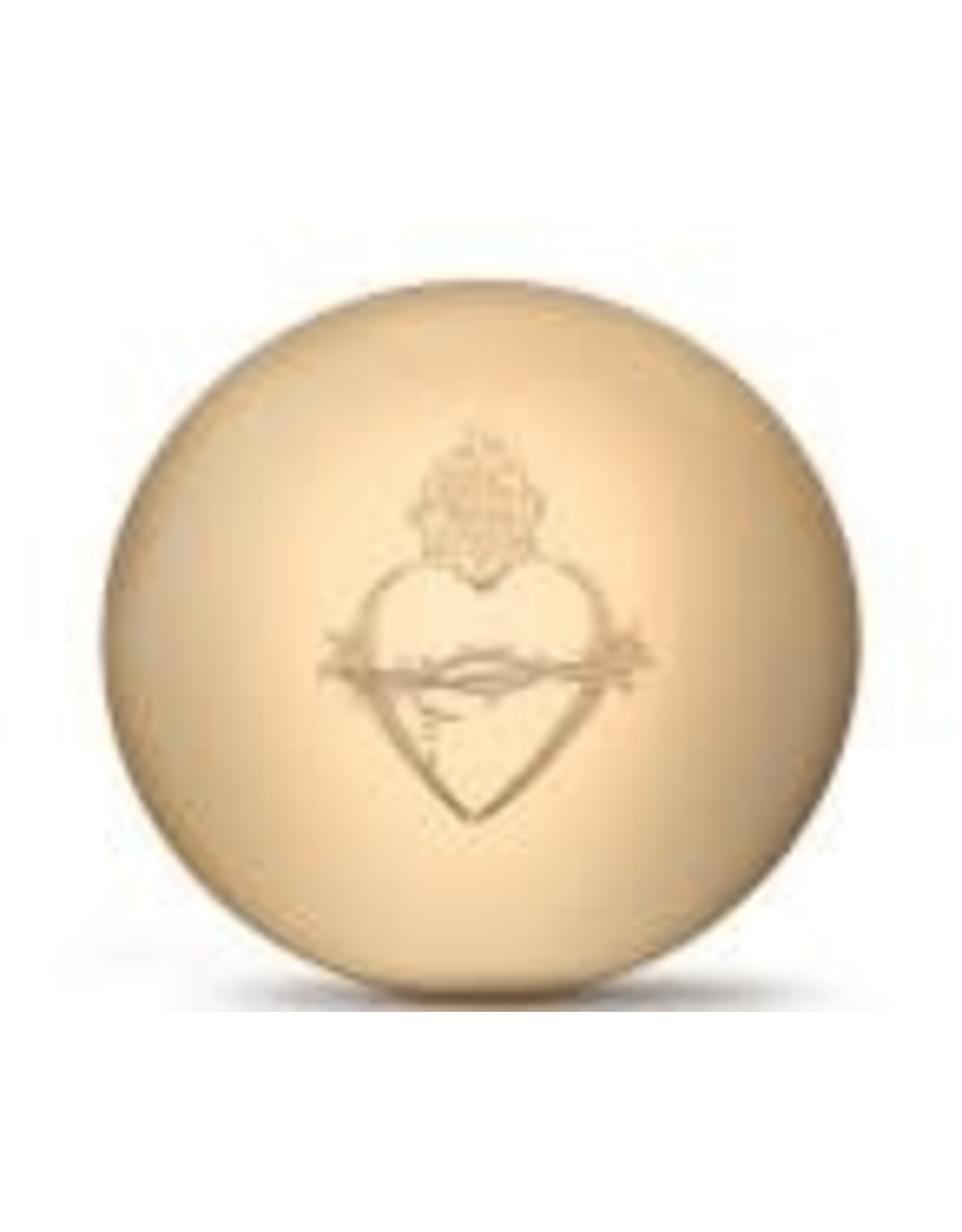 Molina Paten, Engraved Sacred Heart, Brass Gold Plated