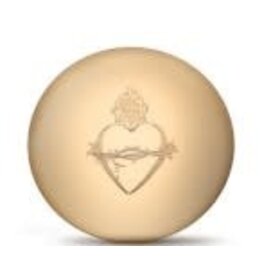 Molina Paten, Engraved Sacred Heart, Brass Gold Plated