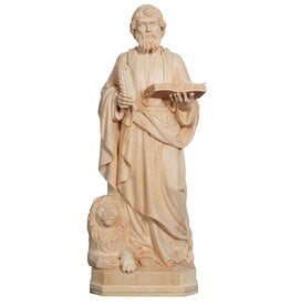 Pema Statue - St. Mark, Wood-Carved, Natural Finish, 35"