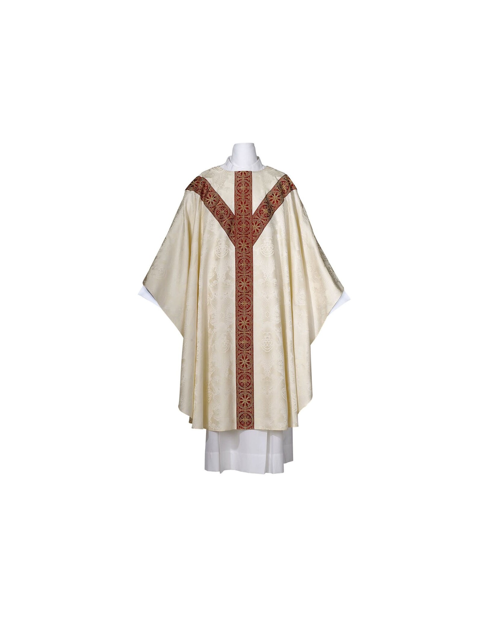 Arte Grosse Chasuble - Deerdamask Fabric - Plain Neckline