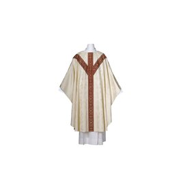 Arte Grosse Chasuble - Deerdamask Fabric - Plain Neckline