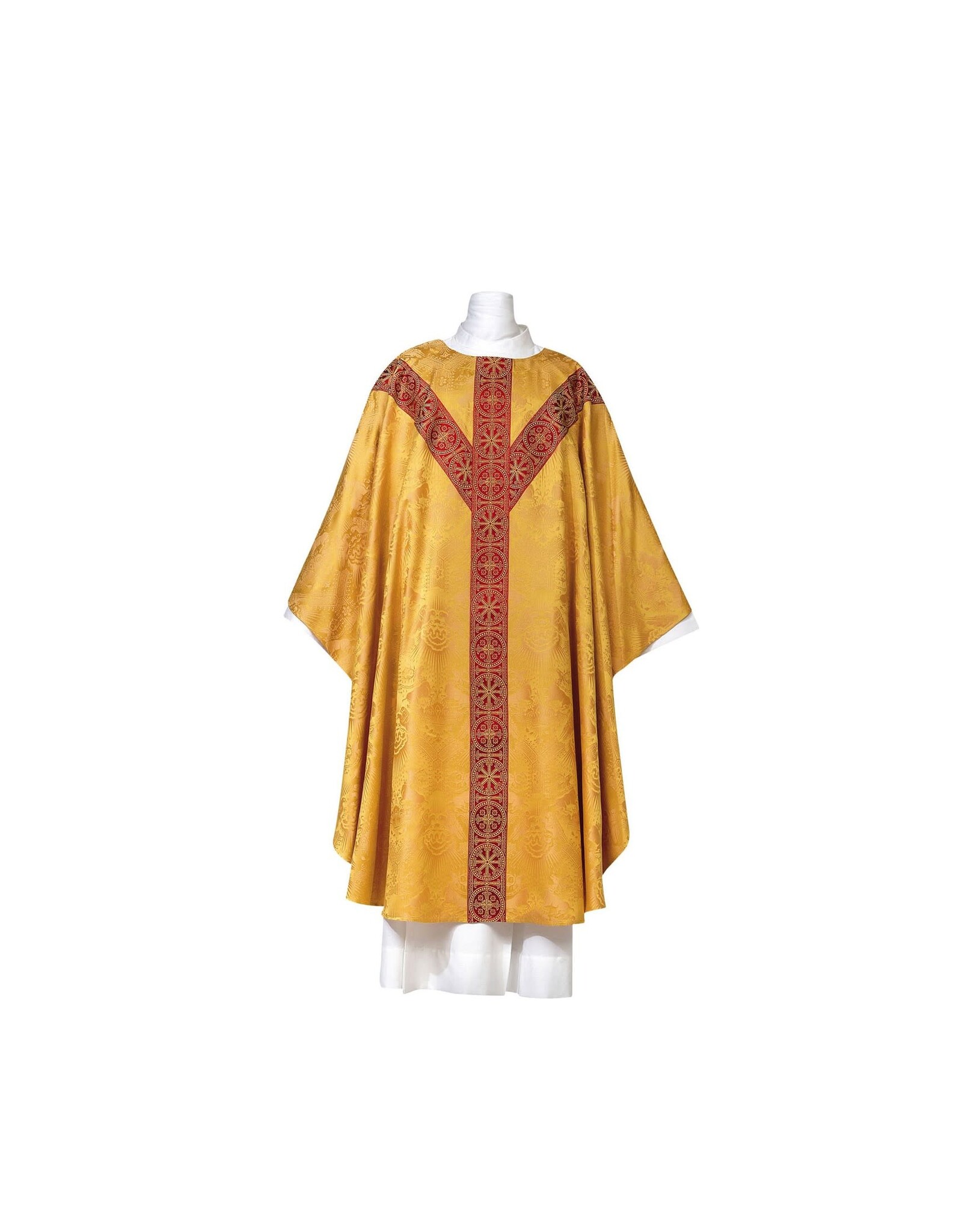 Arte Grosse Chasuble - Deerdamask Fabric - Plain Neckline