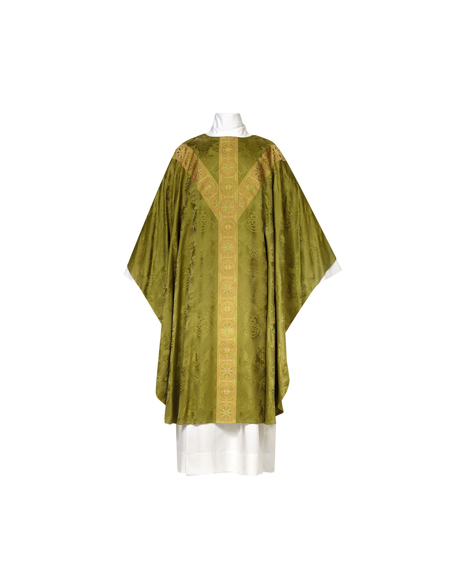 Arte Grosse Chasuble - Deerdamask Fabric - Plain Neckline