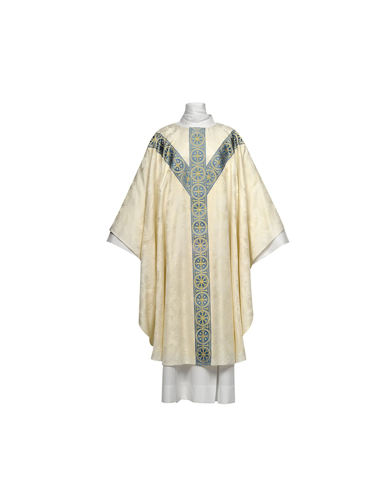 Arte Grosse Chasuble - Deerdamask Fabric - Plain Neckline