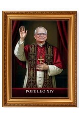 Hirten Gold Framed Fine Textured Art Print - Pope Leo XIV (15.5" x 19.5")