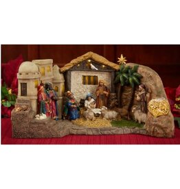 Three Kings Panorama Nativity with Gold, Frankincense & Myrrh