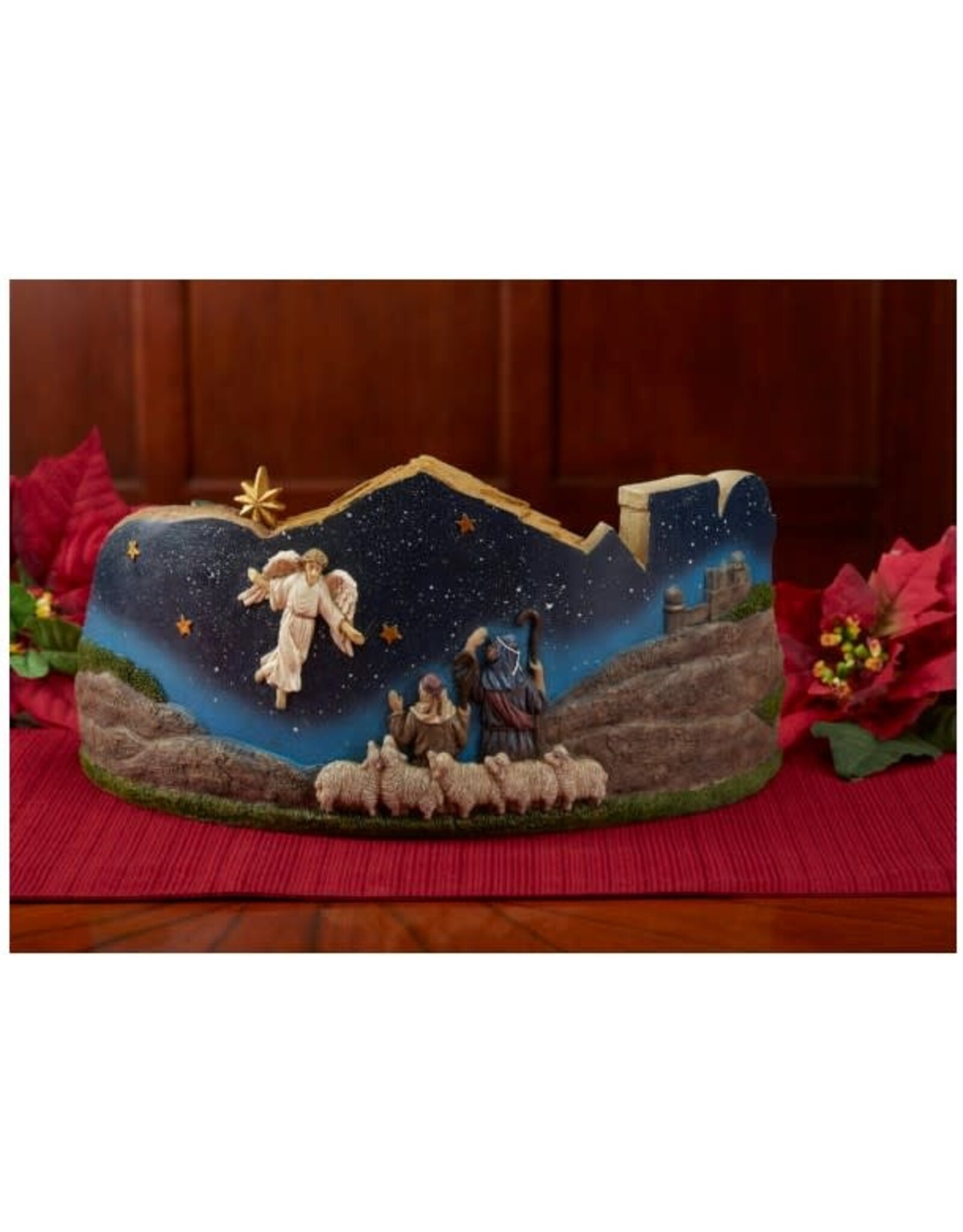 Three Kings Panorama Nativity with Gold, Frankincense & Myrrh