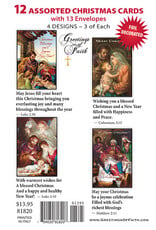 Greetings of Faith Boxed Christmas Cards - Assorted (12)
