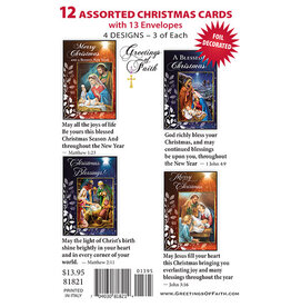 Greetings of Faith Boxed Christmas Cards - Assorted (12)